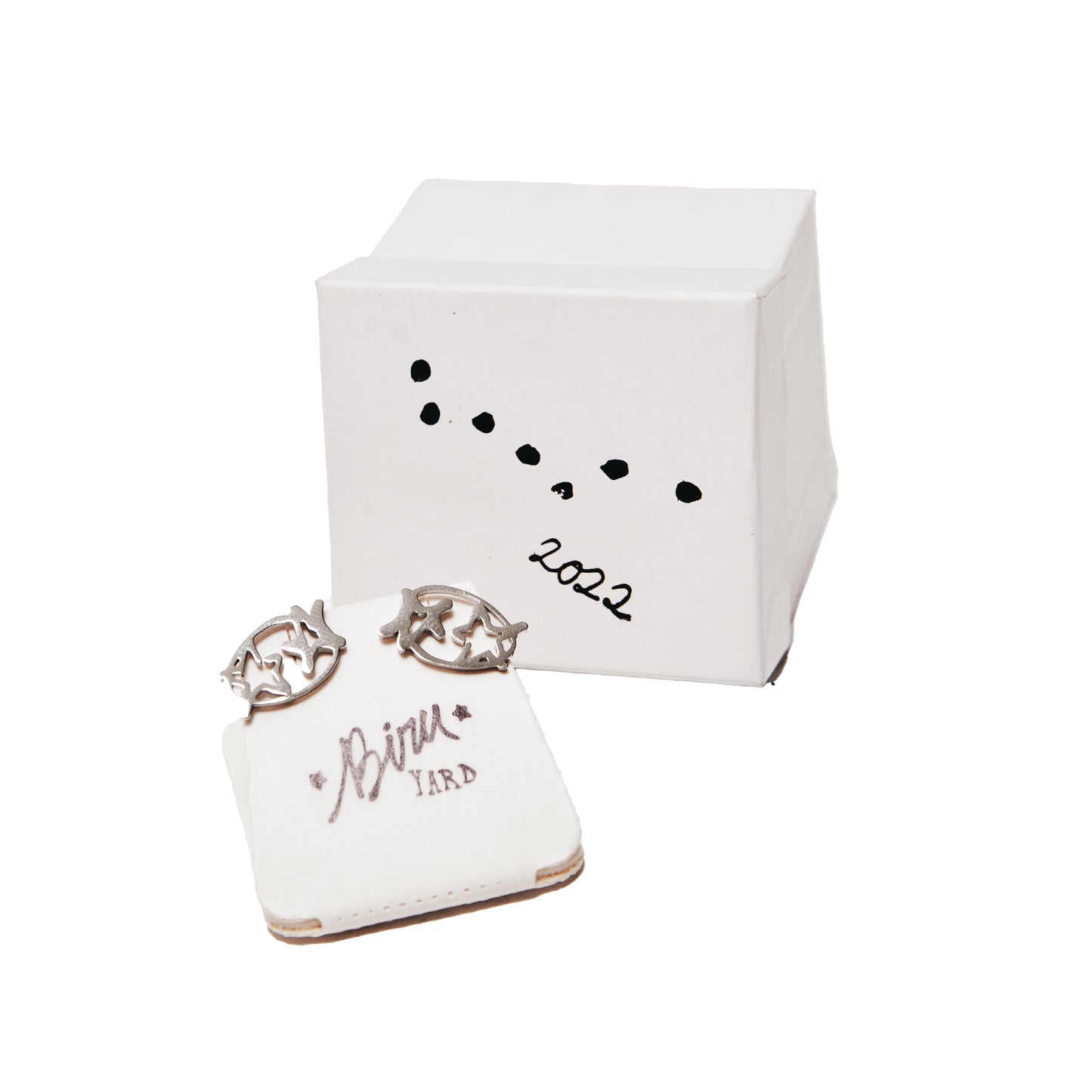 STARFACE EARRINGS [silver]